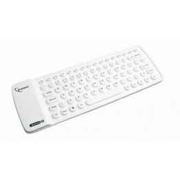 Mini tastatura Gembird KB-BTF1-W-US, Bluetooth, Flexibila, Alb